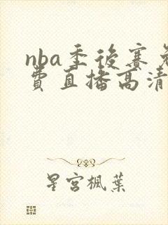 nba季后赛免费直播高清观看88
