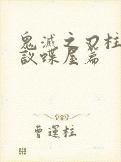 鬼灭之刃柱合会议蝶屋篇