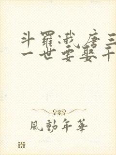 斗罗:我唐三这一世要娶千仞雪幽迪