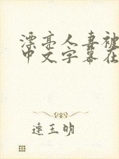 漂亮人妻被侵犯中文字幕在线