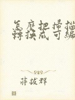怎么把扫描文件转换成可编辑的文档