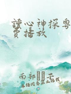 读心神探粤语免费播放