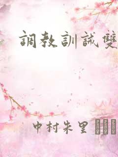 调教训诫双男主