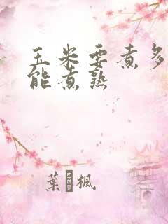 玉米要煮多久才能煮熟