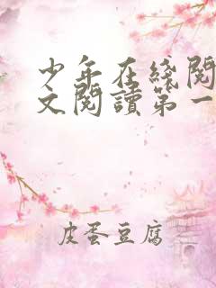 少年在线阅读全文阅读第一季