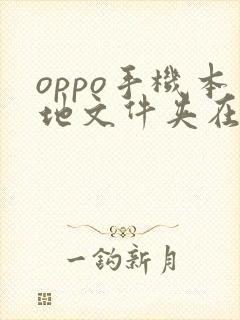 oppo手机本地文件夹在哪里