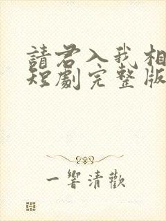 请君入我相思局短剧完整版