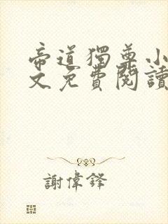 帝道独尊小说全文免费阅读一剑独尊