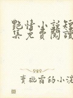 艳情小说短篇合集免费阅读