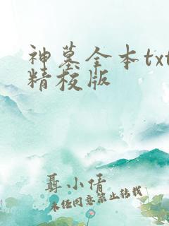 神墓全本txt精校版