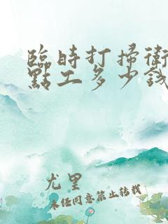 临时打扫卫生钟点工多少钱