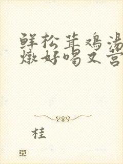 鲜松茸鸡汤怎么炖好喝又营养
