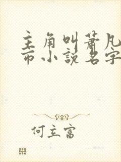 主角叫萧凡的都市小说名字