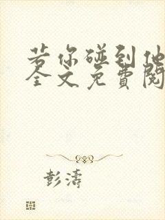 若你碰到他小说全文免费阅读