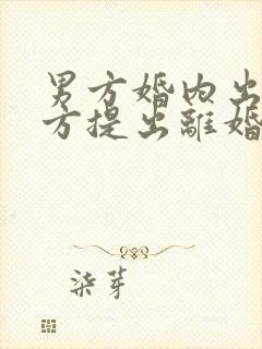 男方婚内出轨男方提出离婚怎么处理