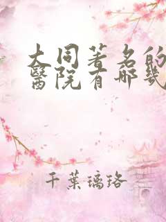 大同著名的妇科医院有哪几家