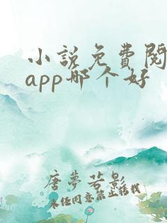 小说免费阅读的app哪个好