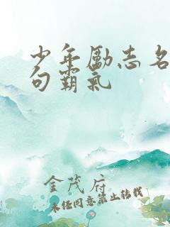 少年励志名言短句霸气
