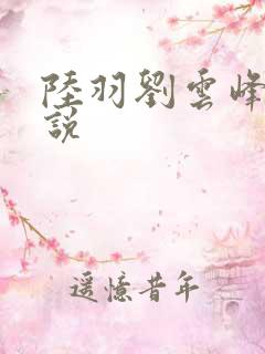 陆羽刘云峰的小说