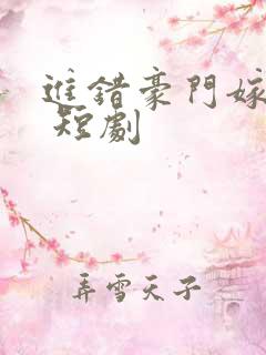 进错豪门嫁对郎 短剧