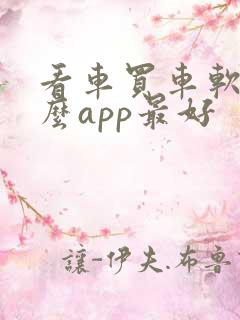 看车买车软件什么app最好