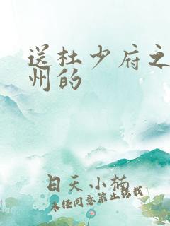 送杜少府之任蜀州的