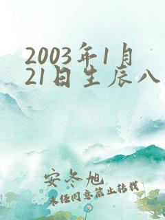 2003年1月21日生辰八字