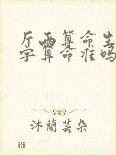斤两算命生辰八字算命准吗