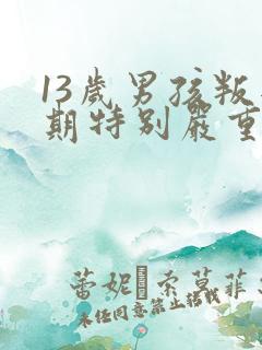 13岁男孩叛逆期特别严重怎么办