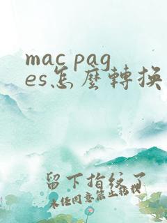 mac pages怎么转换成word