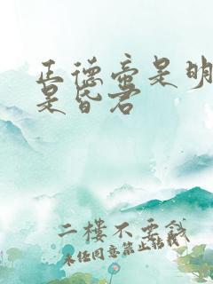 正德帝是明君还是昏君