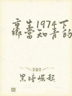 重生1974下乡当知青的小说