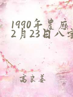1990年农历2月23日八字算命