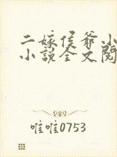 二嫁侯爷小娇妻小说全文阅读