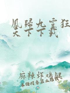 凤归九霄狂妃逆天下下载