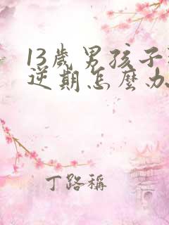 13岁男孩子叛逆期怎么办
