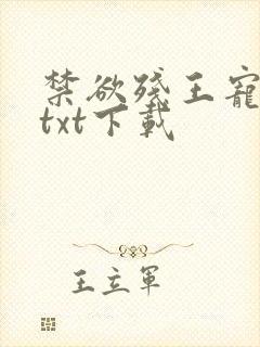 禁欲残王宠上瘾txt下载