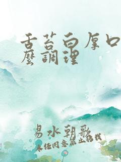 舌苔白厚口臭怎么调理