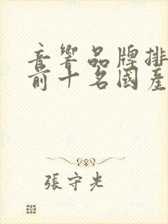 音响品牌排行榜前十名国产