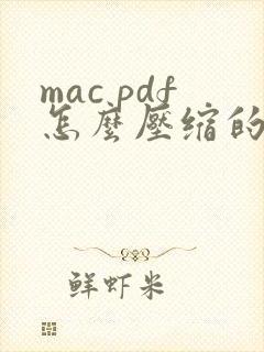 mac pdf怎么压缩的小一点