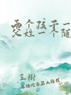 两个孩子一个随父姓一个随母姓好吗