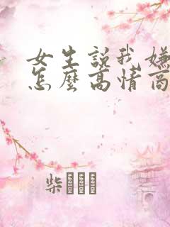 女生说我嫌弃她怎么高情商回复