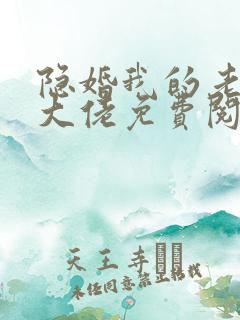 隐婚我的老公是大佬免费阅读全文