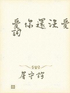 爱你还没爱够歌词