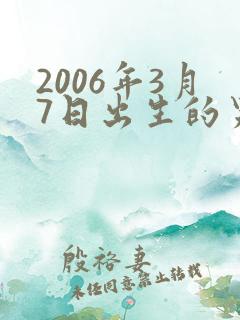 2006年3月7日出生的男孩子的命运