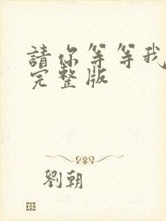 请你等等我原唱完整版