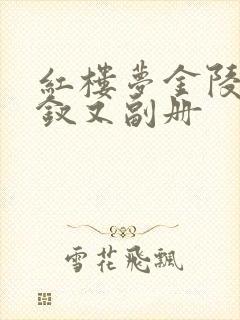 红楼梦金陵十二钗又副册
