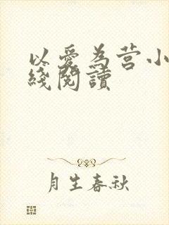 以爱为营小说在线阅读