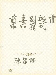 前妻别逃霍先生乖乖宠我