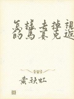 怎样去掉视频中的马赛克遮挡